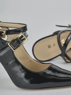 Slingback tacco 9cm vernice nero