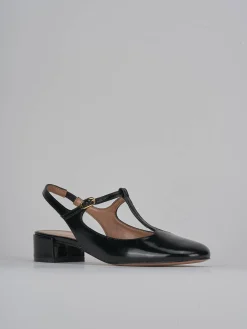 Slingback tacco 3cm vernice nero