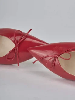 Slingback tacco 5cm vernice rosso