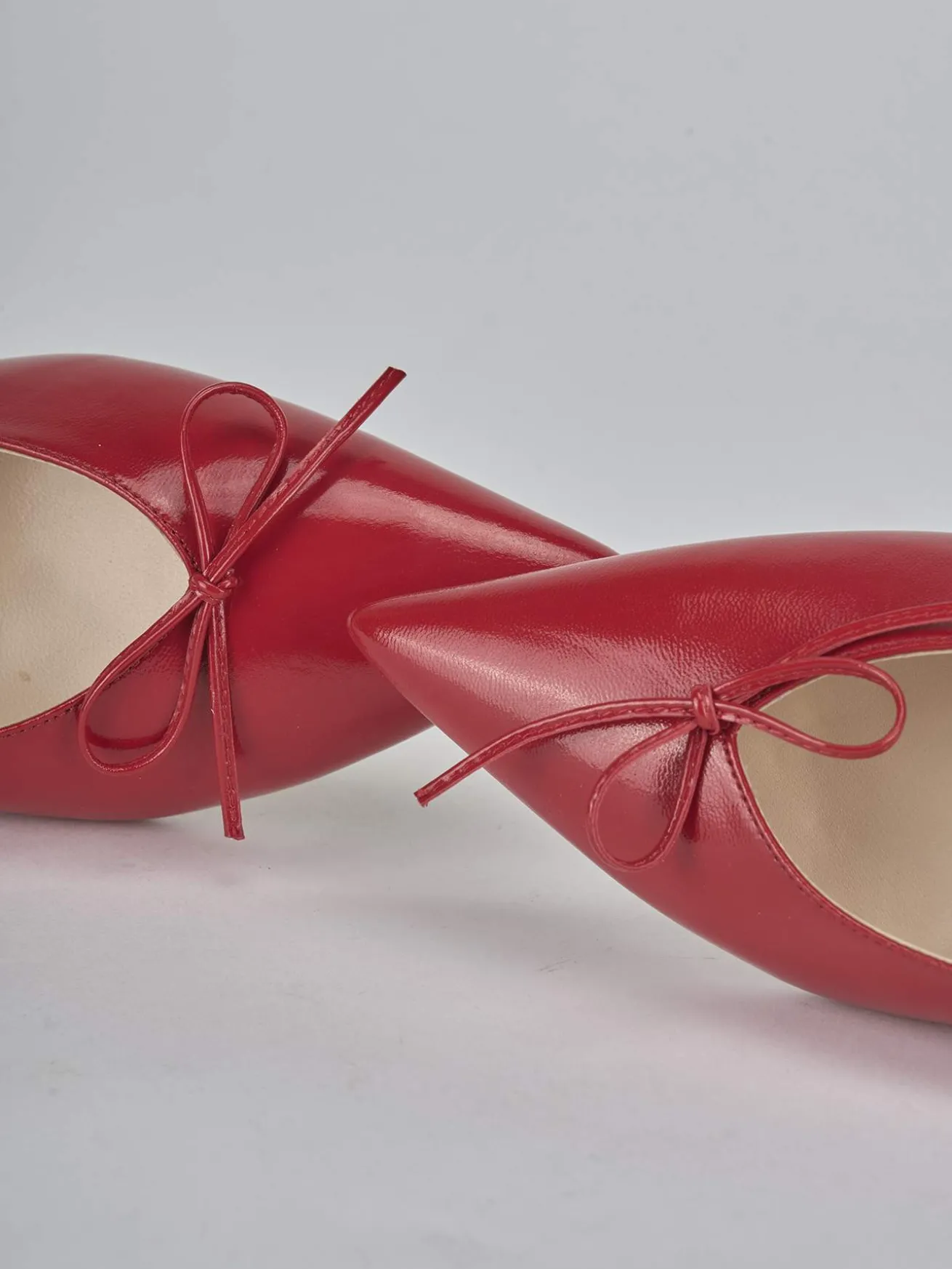 Slingback tacco 5cm vernice rosso