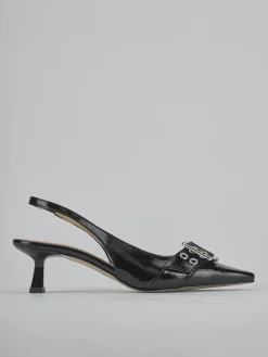 Slingback tacco 7cm vernice nero