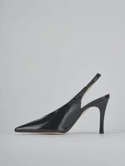 Slingback tacco 9cm vernice nero