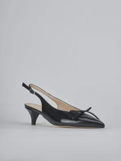 Slingback tacco 5cm vernice nero