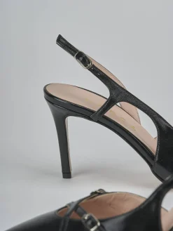 Slingback tacco 7cm vernice nero