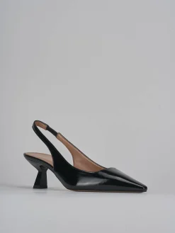 Slingback tacco 6cm vernice nero