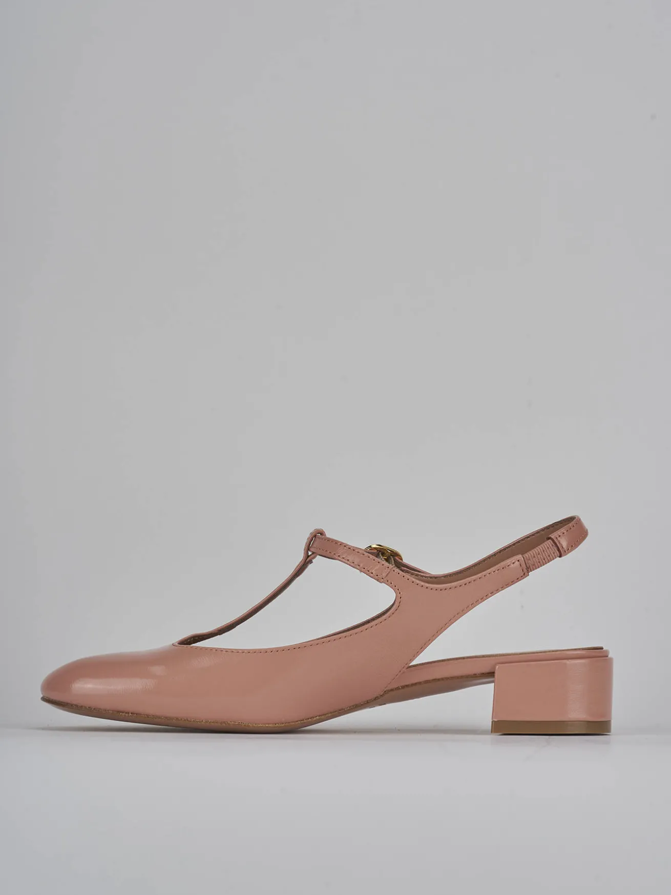 Slingback tacco 3cm vernice rosa