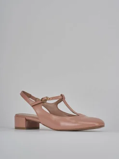 Slingback tacco 3cm vernice rosa