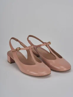 Slingback tacco 3cm vernice rosa