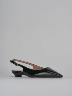 Slingback tacco 2cm vernice nero