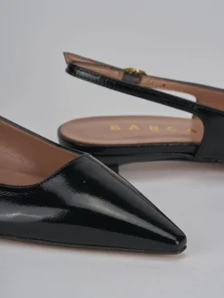 Slingback tacco 2cm vernice nero