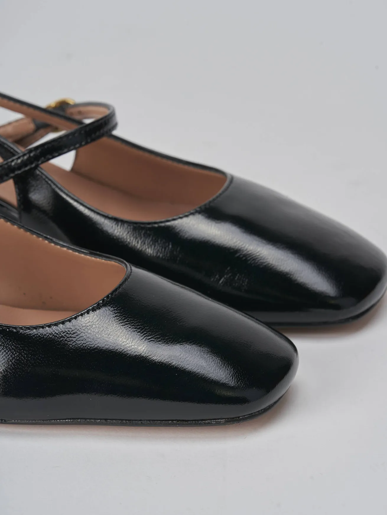 Slingback tacco 5cm vernice nero