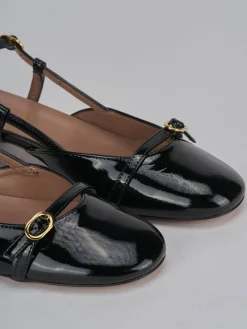 Slingback tacco 3cm vernice nero