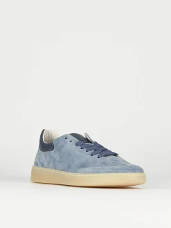Sneakers camoscio azzurro