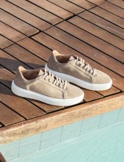 Sneakers camoscio beige