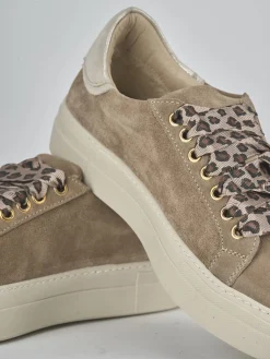 Sneakers camoscio beige