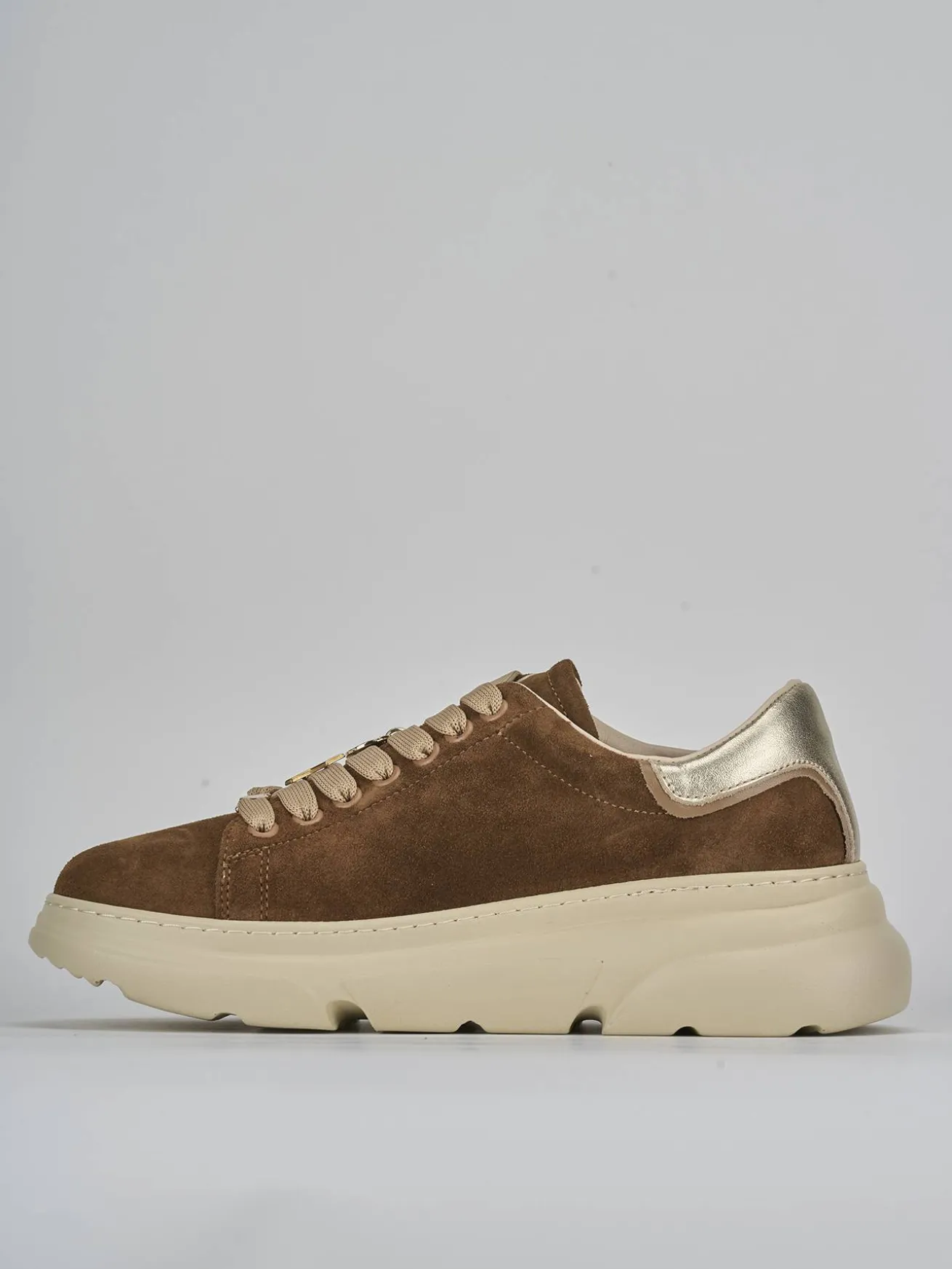 Sneakers camoscio marrone