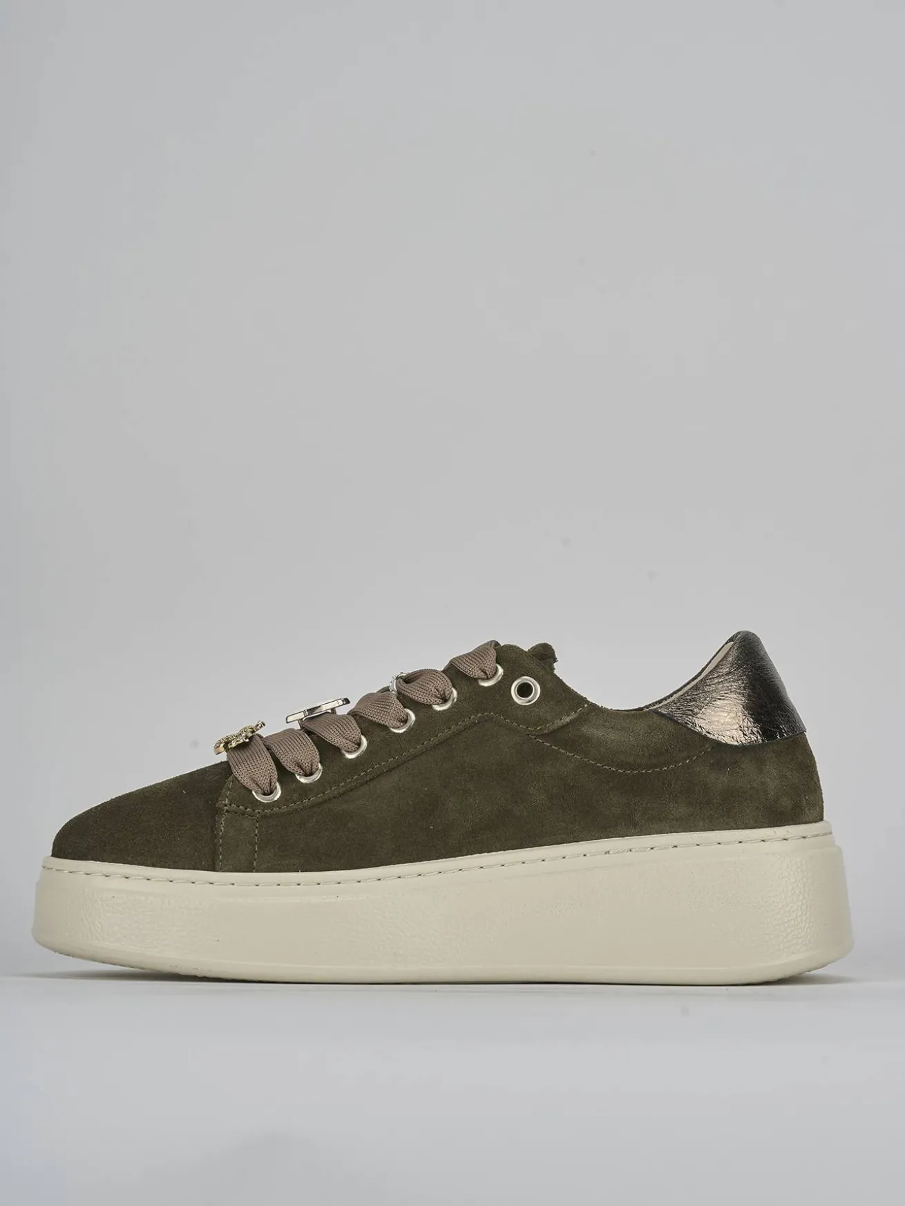 Sneakers camoscio verde