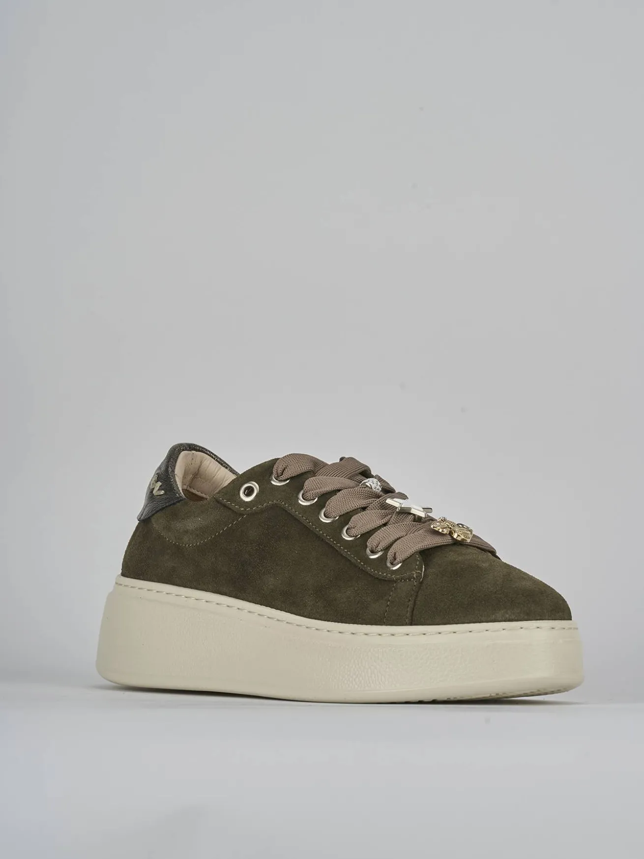 Sneakers camoscio verde
