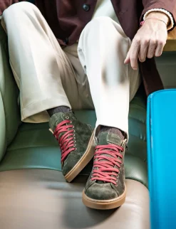 Sneakers camoscio verde