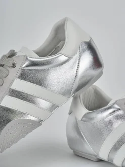 Sneakers laminato argento