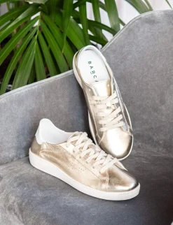 Sneakers laminato oro