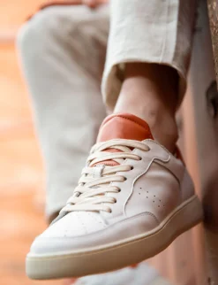 Sneakers pelle arancio