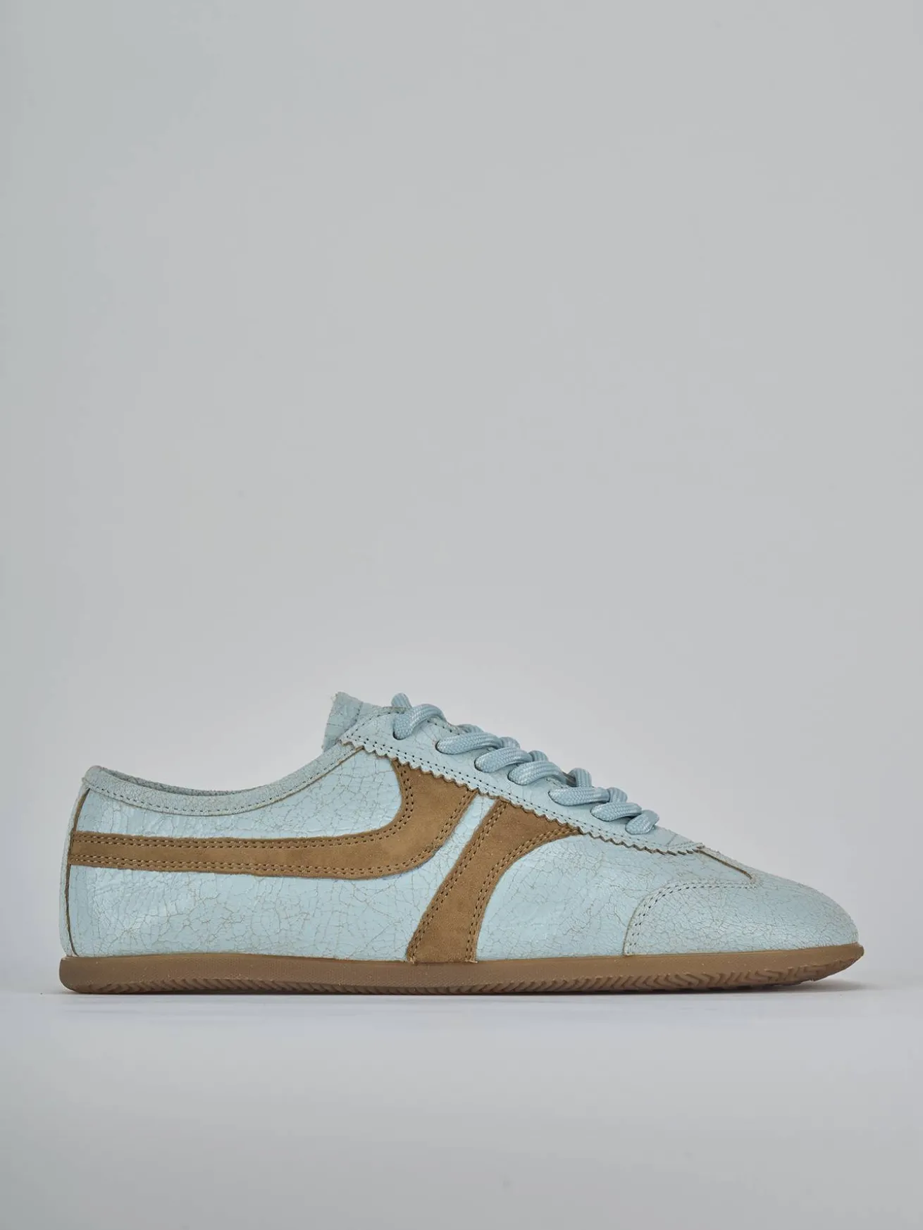 Sneakers pelle azzurro