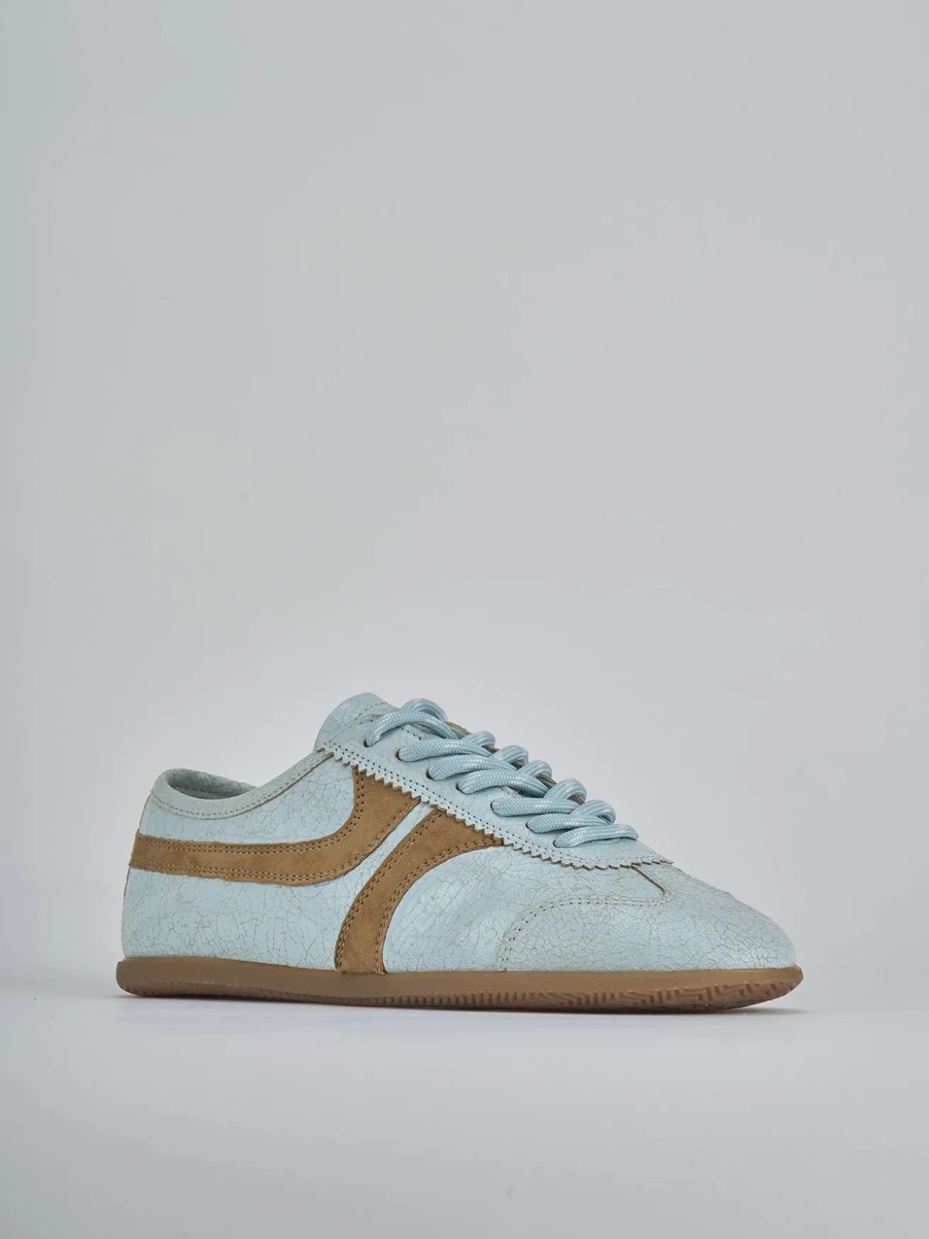 Sneakers pelle azzurro