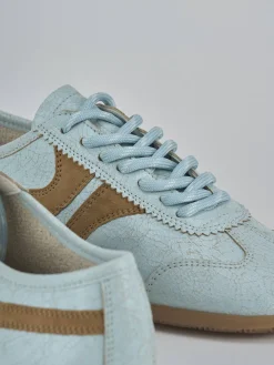 Sneakers pelle azzurro