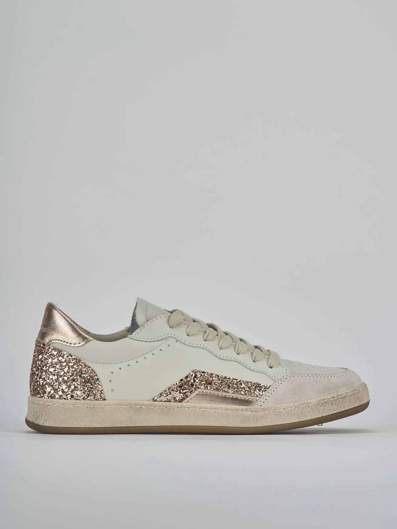 Sneakers pelle beige