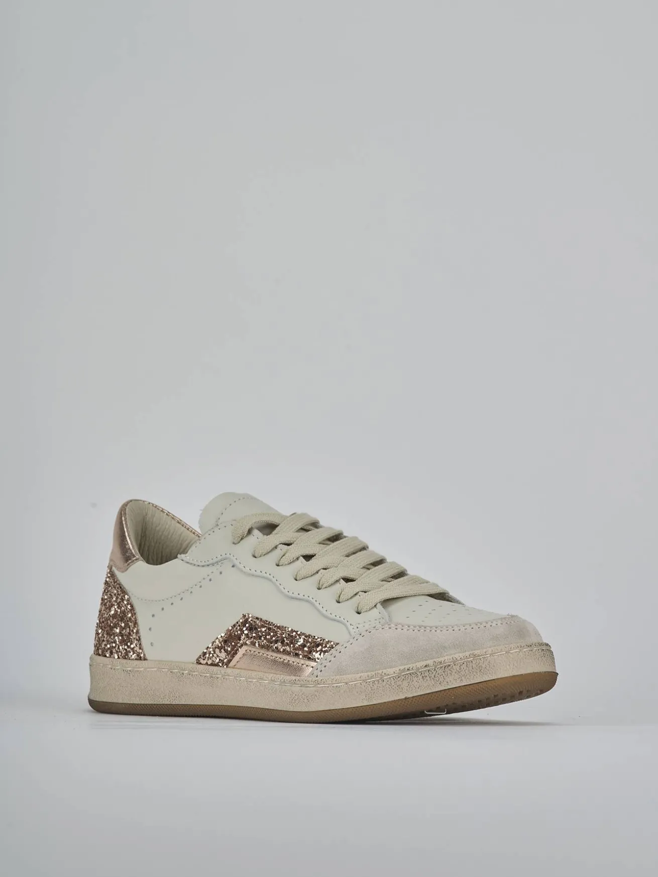 Sneakers pelle beige