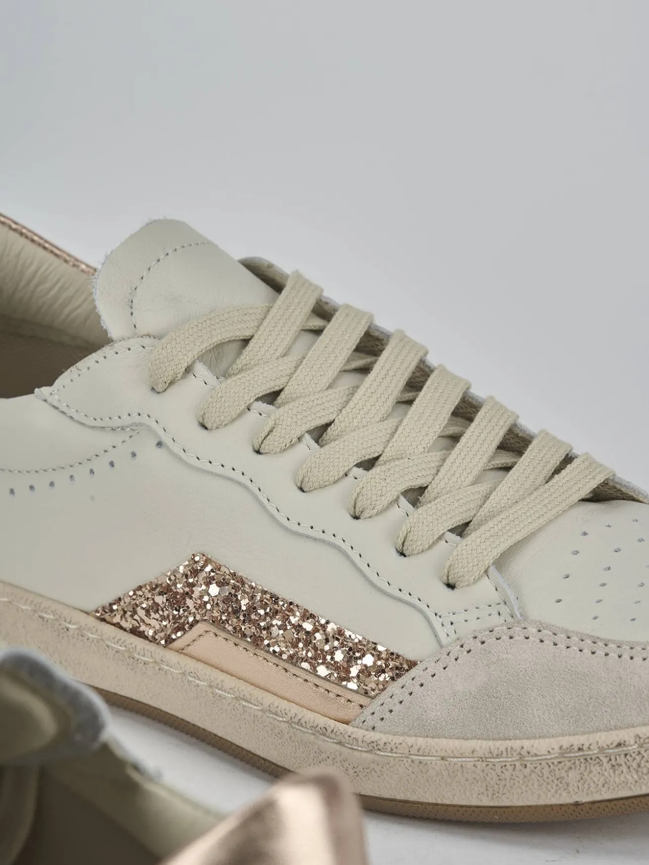 Sneakers pelle beige