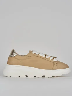 Sneakers pelle beige