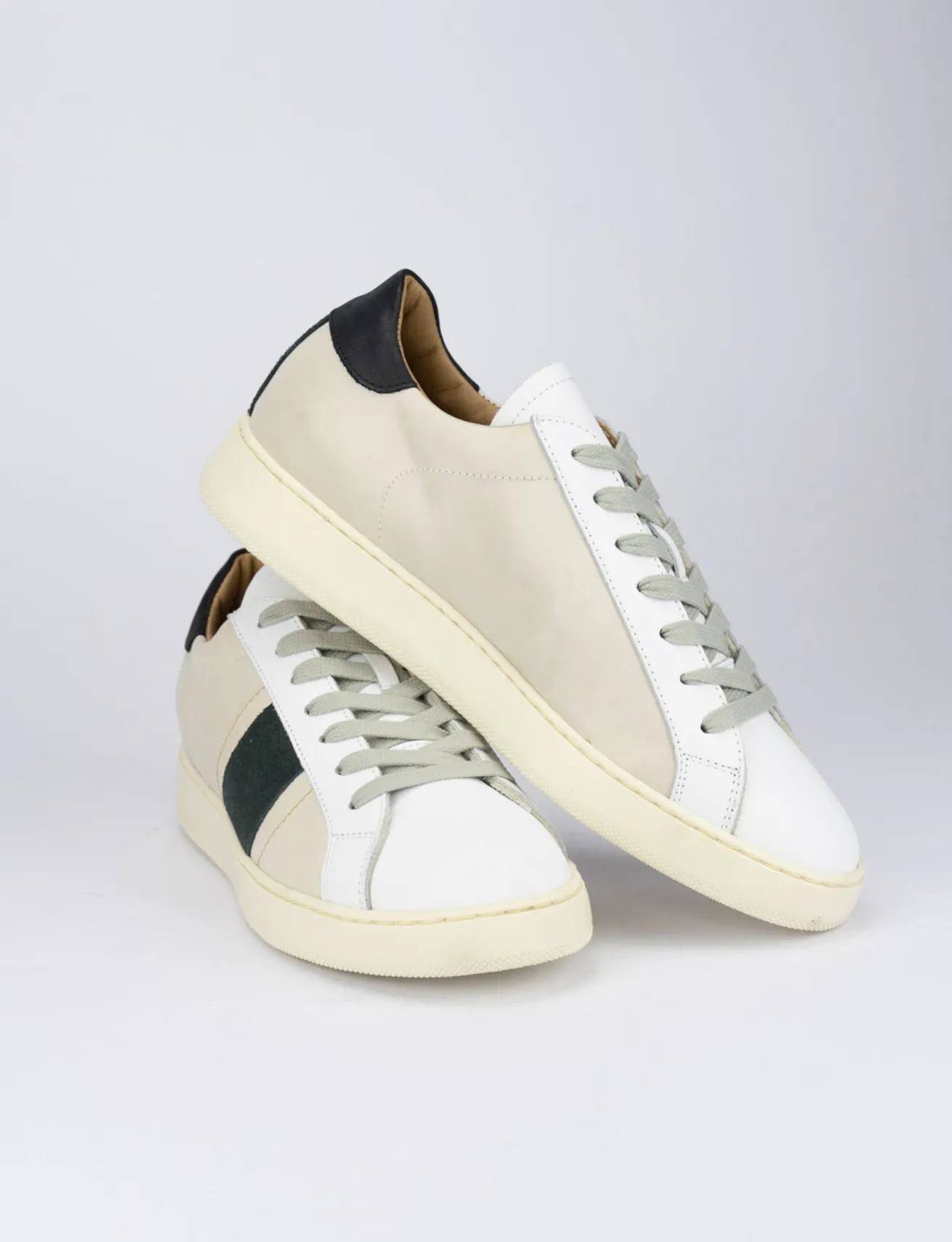 Sneakers pelle beige