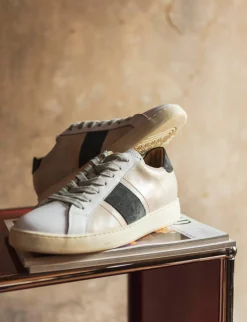 Sneakers pelle beige