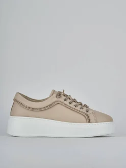 Sneakers pelle beige