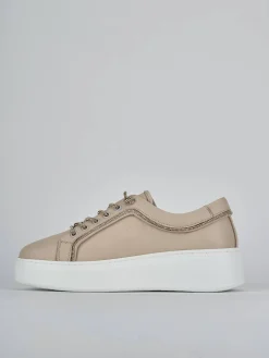 Sneakers pelle beige