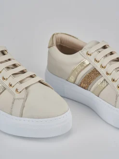 Sneakers pelle beige