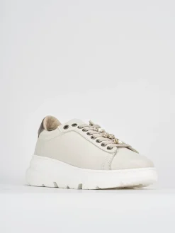 Sneakers pelle beige