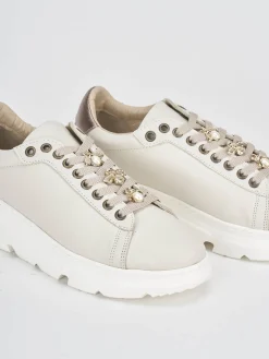 Sneakers pelle beige