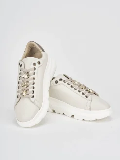 Sneakers pelle beige