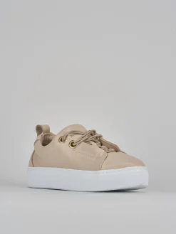 Sneakers pelle beige