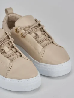 Sneakers pelle beige