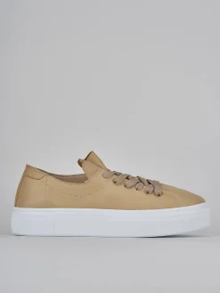 Sneakers pelle beige