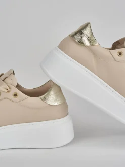 Sneakers pelle beige