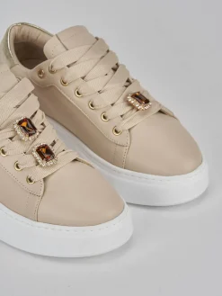 Sneakers pelle beige