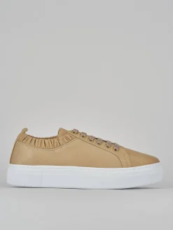Sneakers pelle beige
