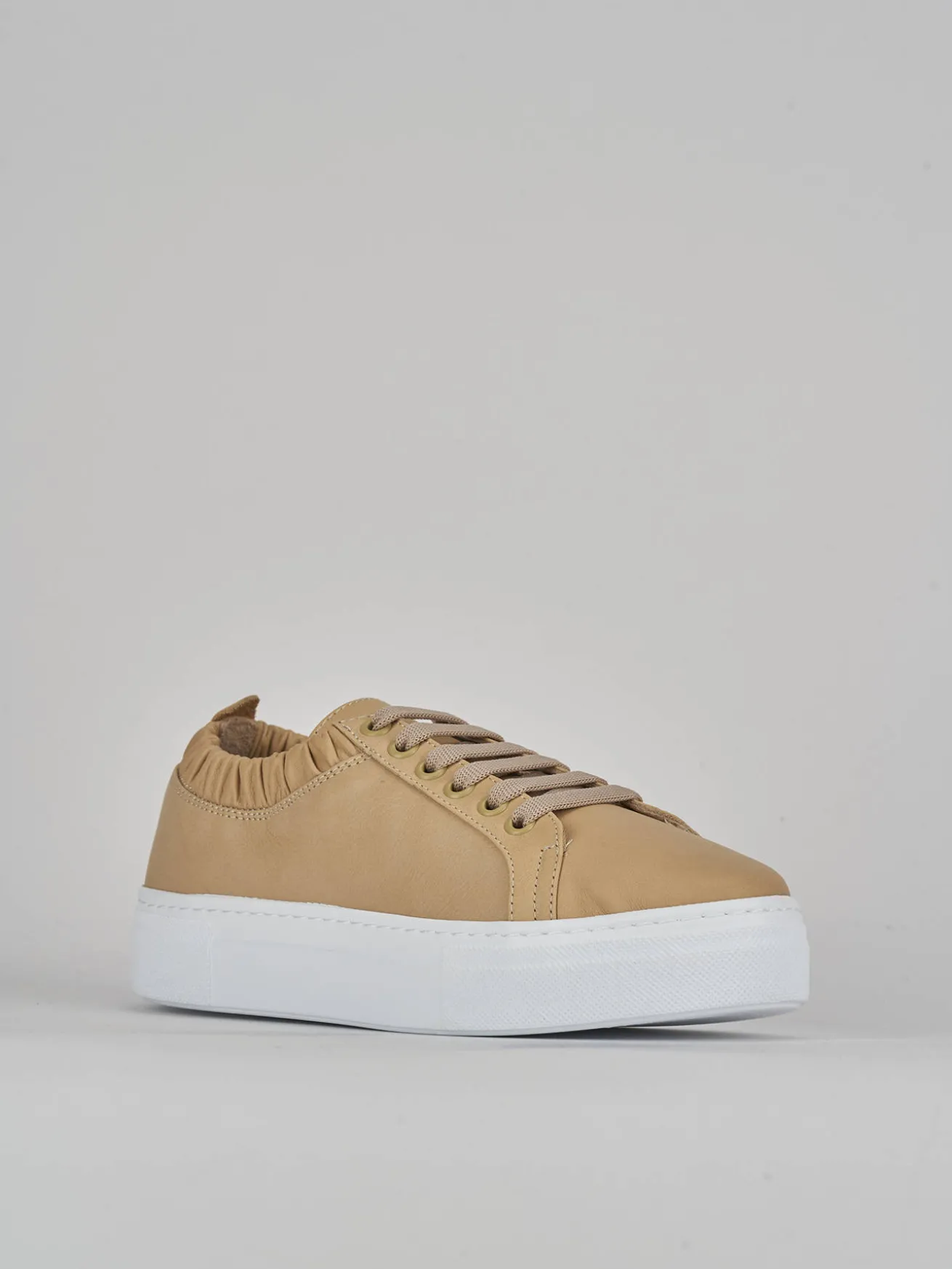 Sneakers pelle beige