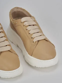 Sneakers pelle beige
