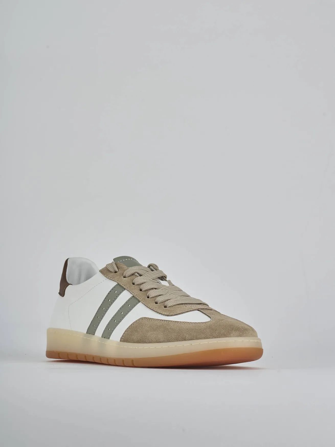 Sneakers pelle beige